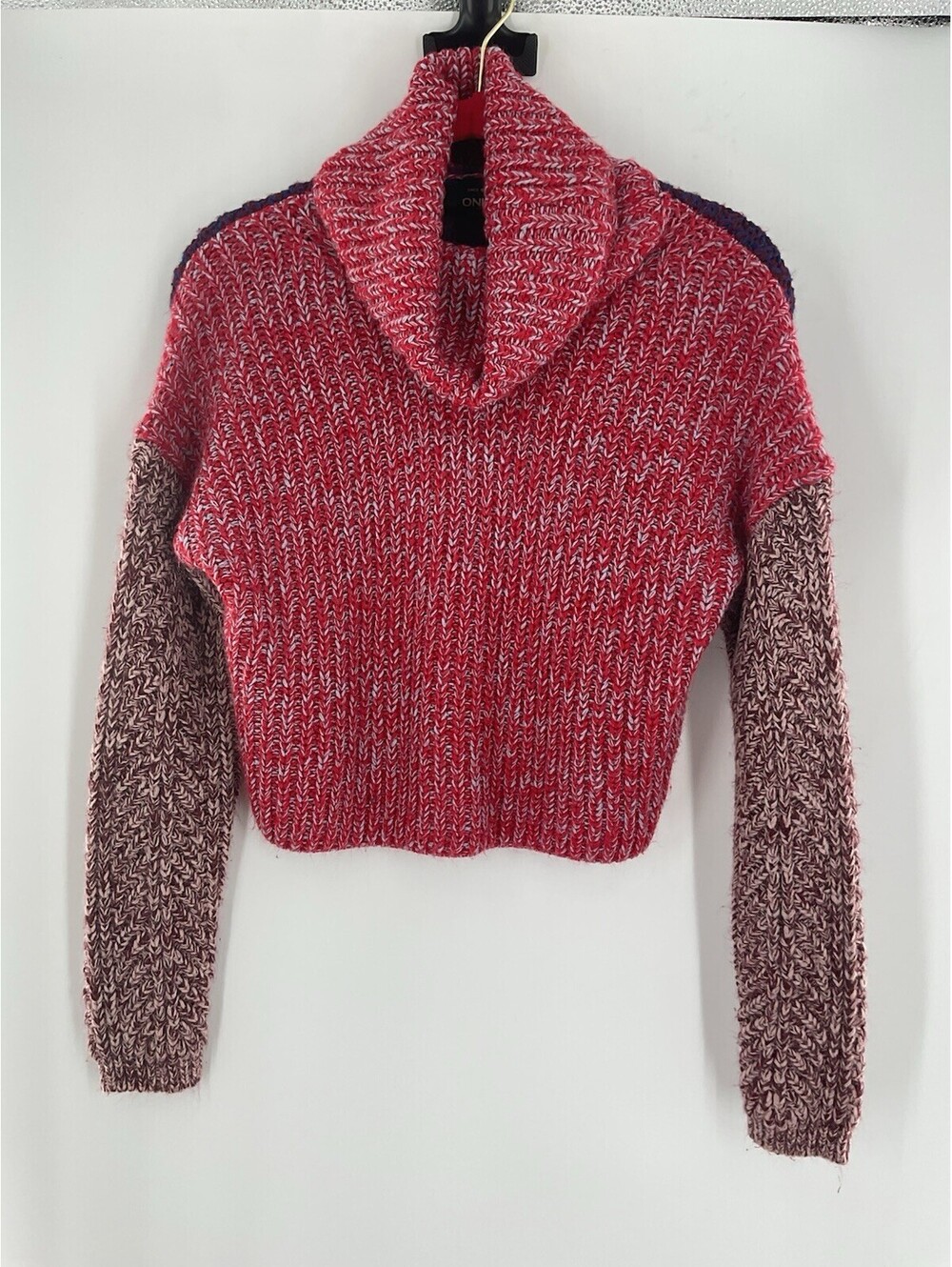 Only Our Story Women’s Extra Small Cropped Long Sleeve Loose Knit Sweater 128